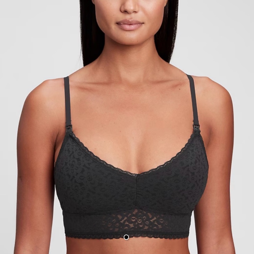 Gap black lace nursing bra